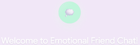 Emotional Friend Chatbot Interface Screenshot